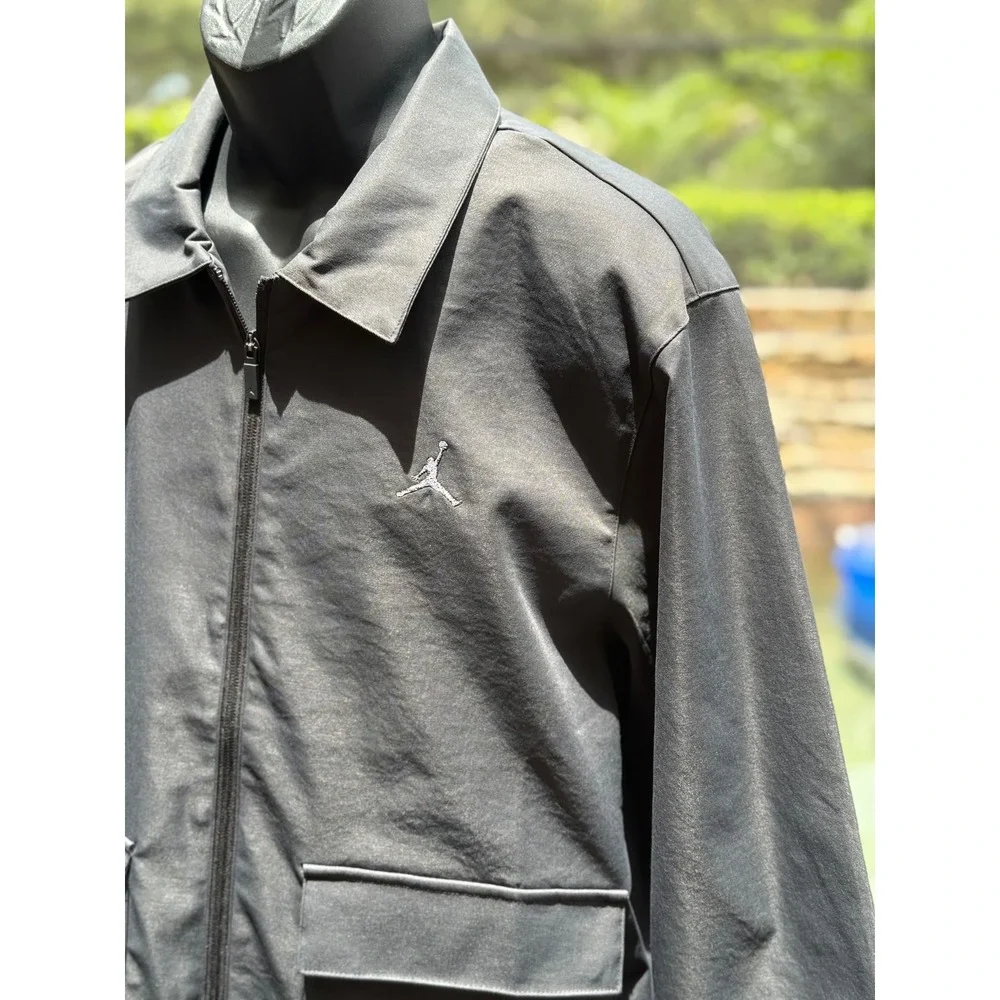 Jordan Golf Mens Full Zip Jacket Black Large HQ8681-010 NEW
